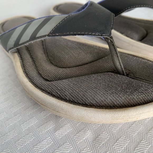 Adidas Thong Sandals Women’s 10 UK 9 Flip Flops Gray Cushioned Insole Comfort - Picture 5 of 7